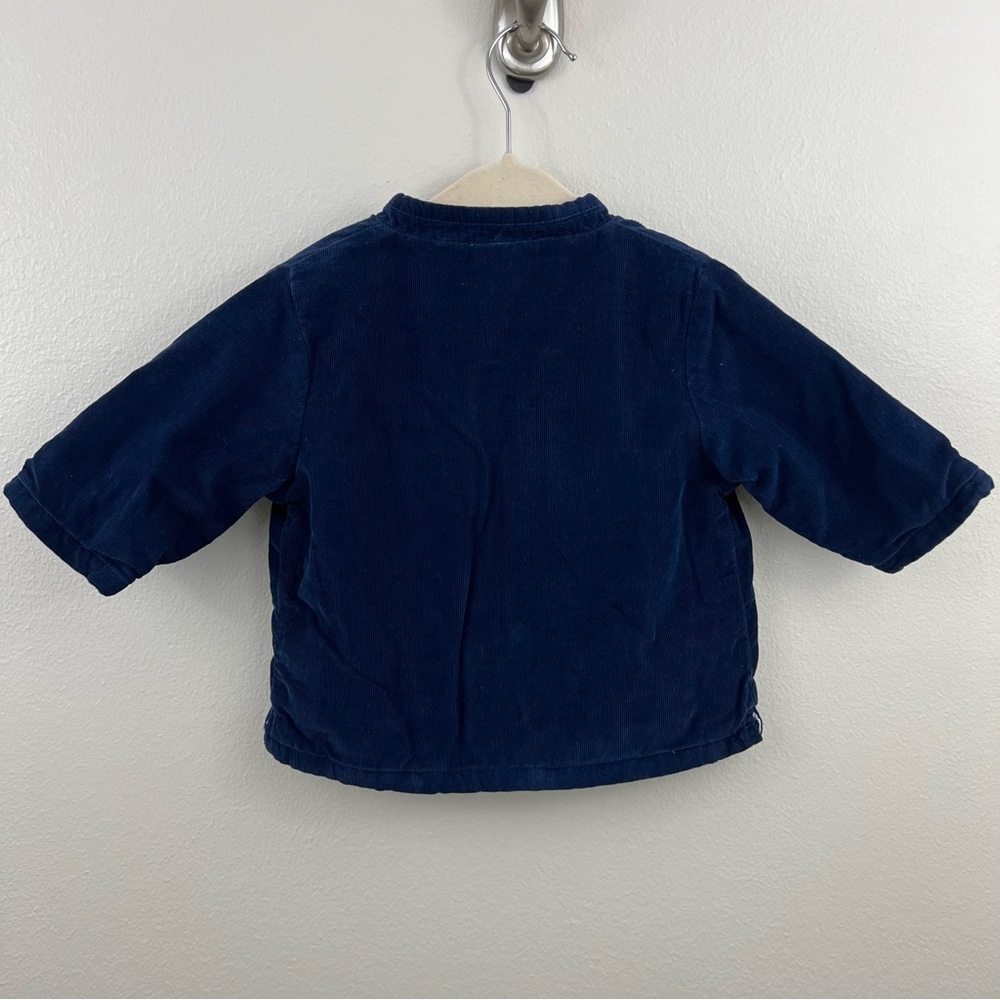 Baby GAP Corduroy Navy Blue Zip-Up Coat 3-6 Months - Picture 3 of 6